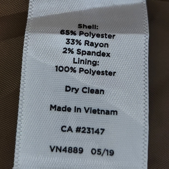 Talbots tan colorful checkered print blazer women's size 16 - Picture 8 of 9